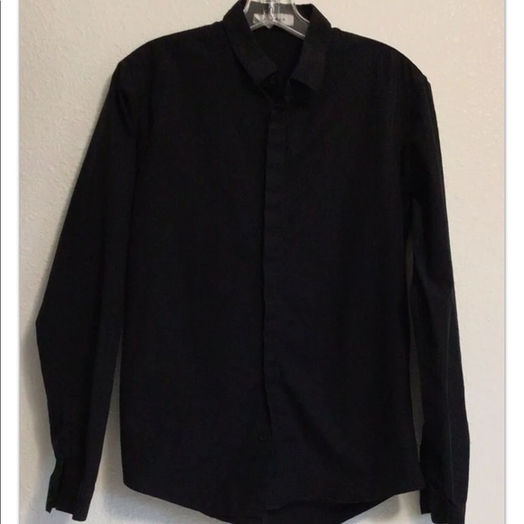 Sandro Shirt young boy Sz M button Down - Picture 2 of 10